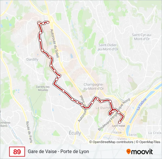89 Bus Line Map