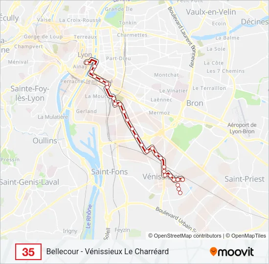 35 Bus Line Map