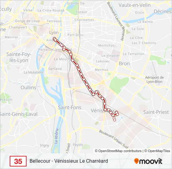 35 Bus Line Map