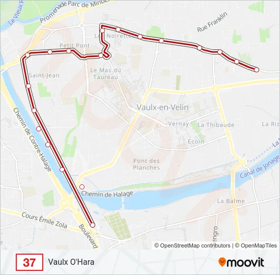 37 Bus Line Map