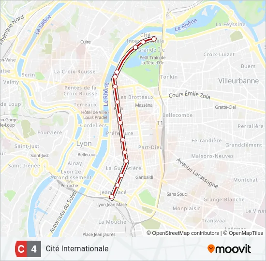 C4 Bus Line Map