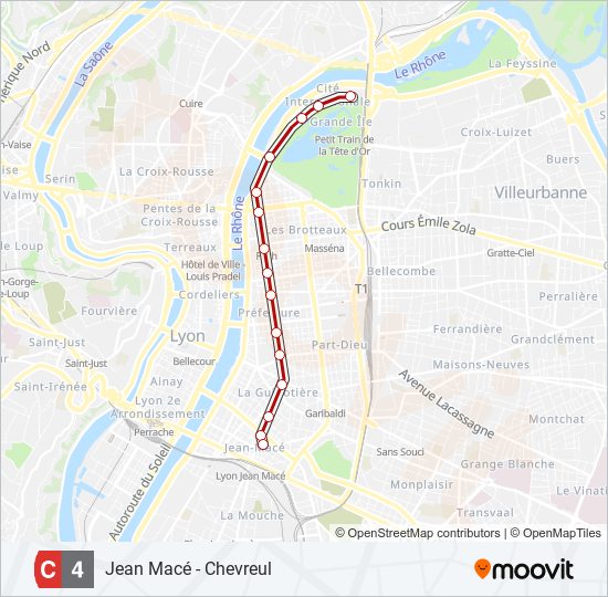 C4 bus Line Map