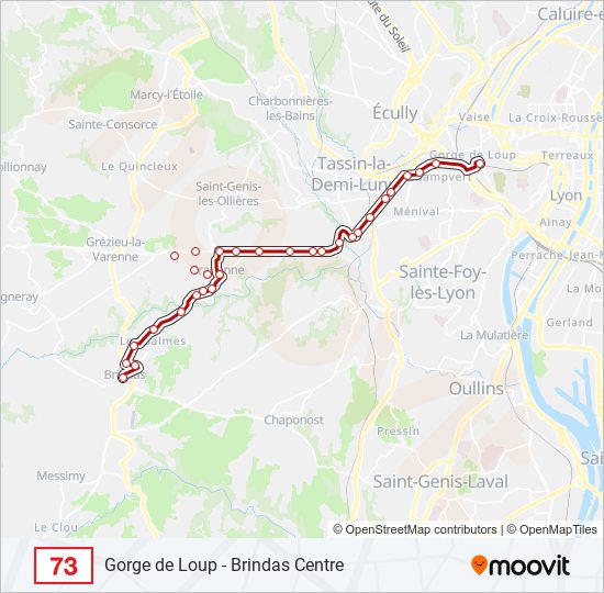 73 bus Line Map