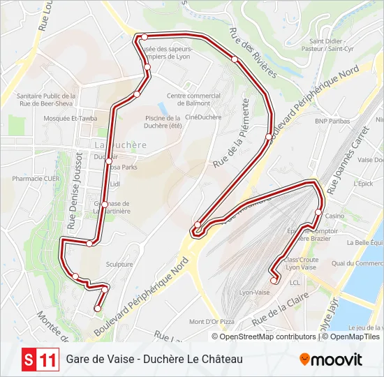 S11 Bus Line Map