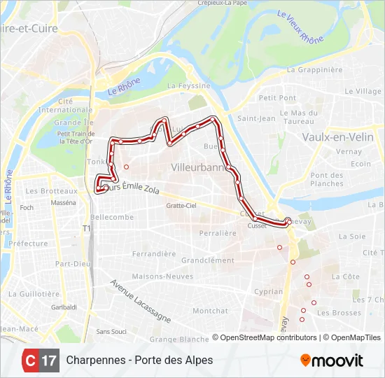C17 Bus Line Map