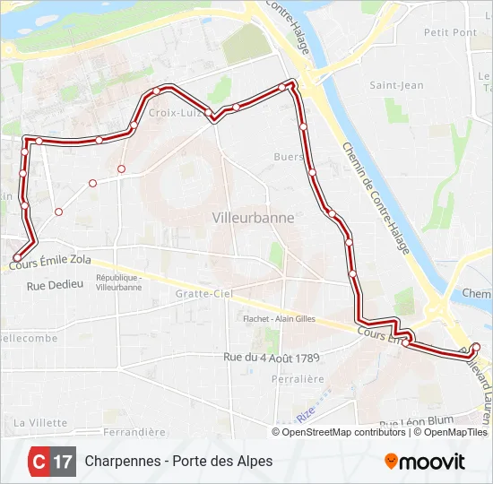 C17 Bus Line Map
