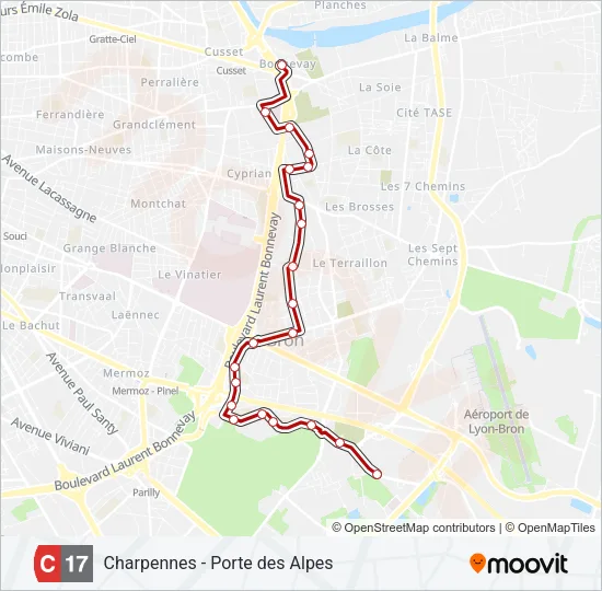 C17 Bus Line Map
