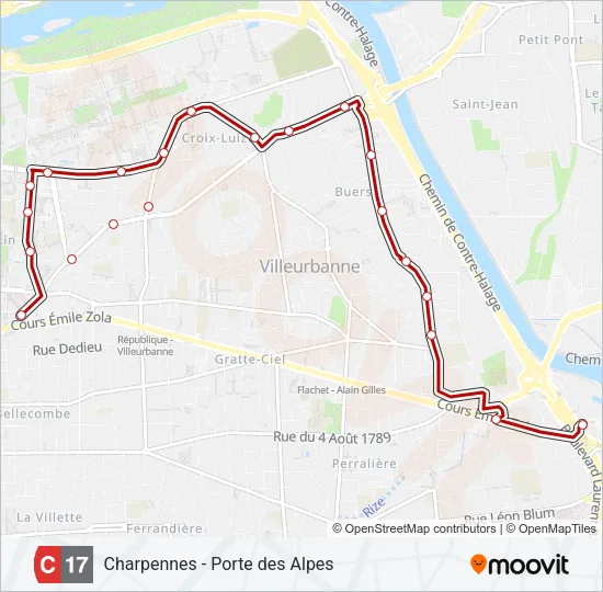 C17 Bus Line Map