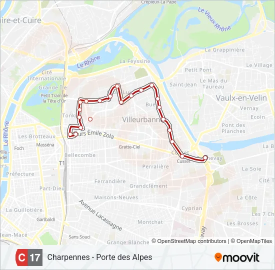 C17 Bus Line Map