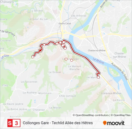 S3 Bus Line Map