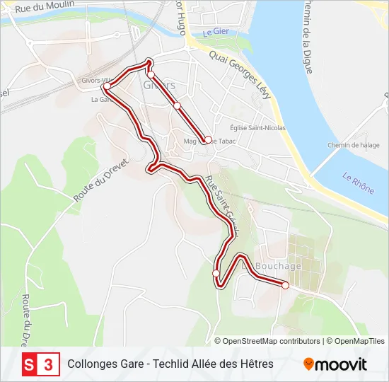 S3 Bus Line Map