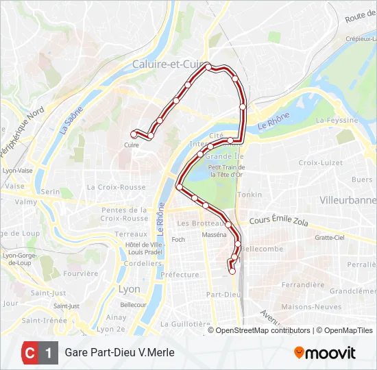 C1 Bus Line Map