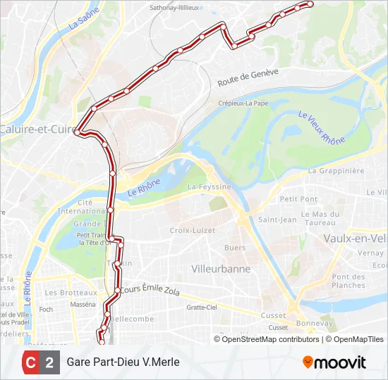 C2 Bus Line Map