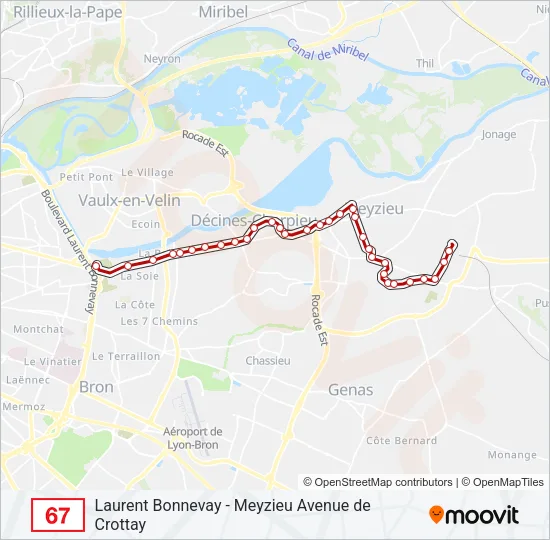 67 Bus Line Map
