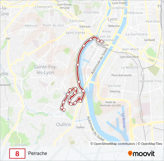 8 Bus Line Map