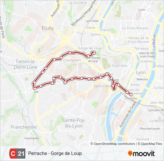 C21 Bus Line Map