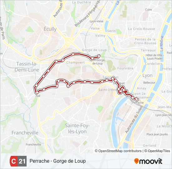C21 Bus Line Map