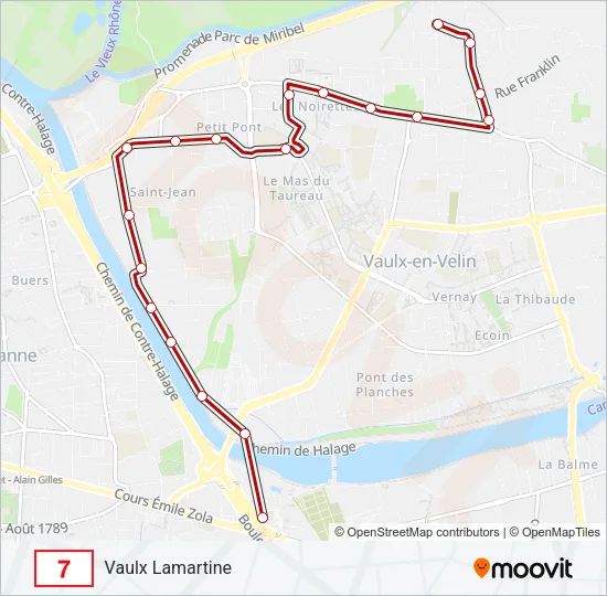 7 Bus Line Map