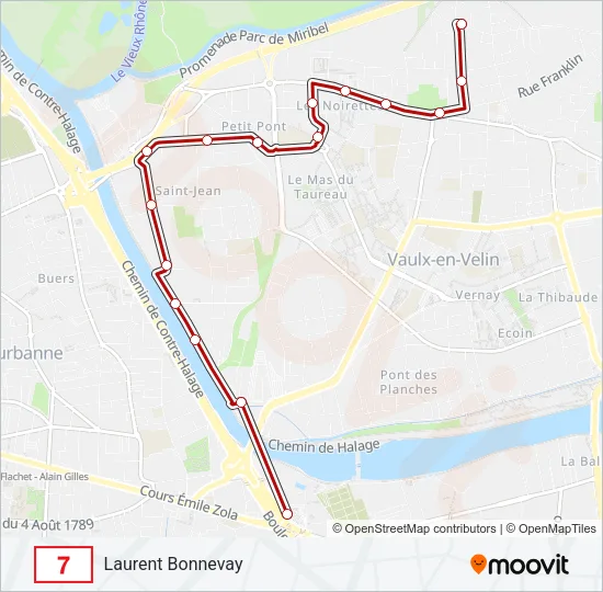 7 Bus Line Map