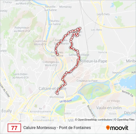 77 Bus Line Map