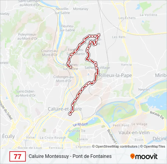 77 Bus Line Map