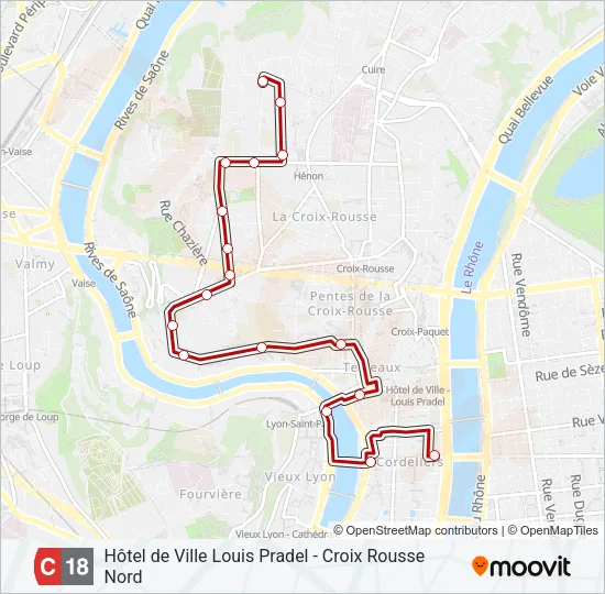 C18 Bus Line Map