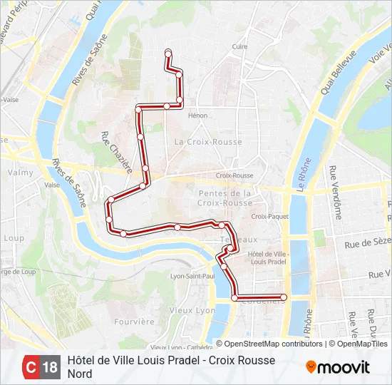 C18 Bus Line Map