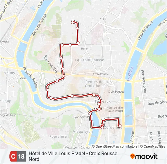 C18 Bus Line Map