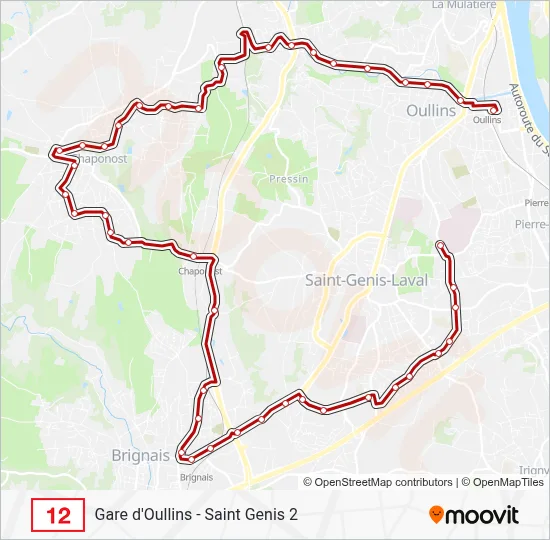 12 Bus Line Map