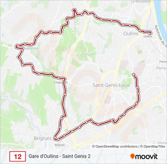12 Bus Line Map