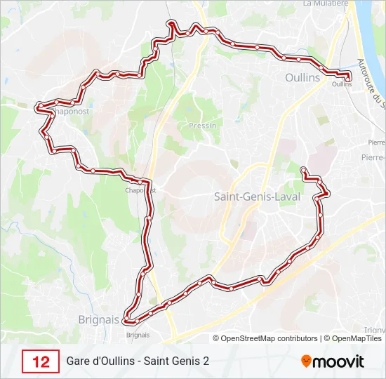 12 Bus Line Map