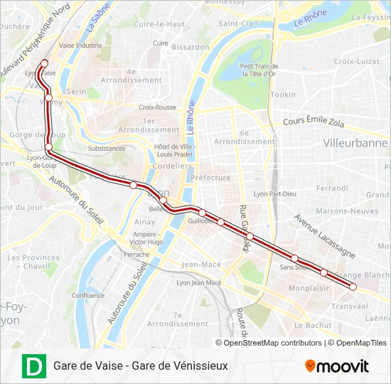 D Metro Line Map