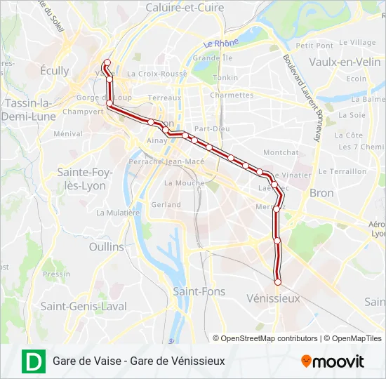 D Metro Line Map