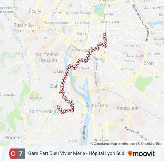 C7 Bus Line Map