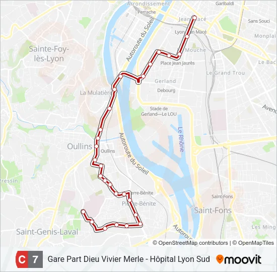 C7 Bus Line Map