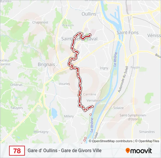 78 Bus Line Map