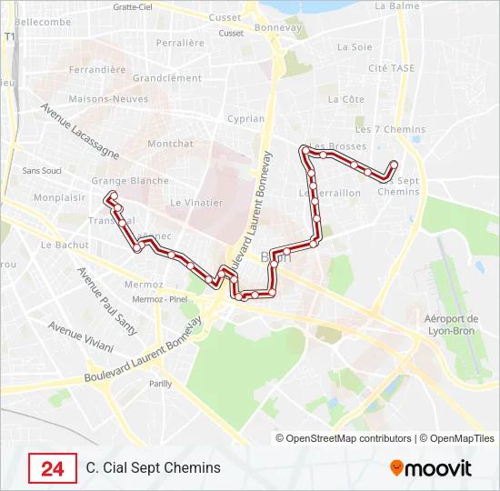 24 Bus Line Map