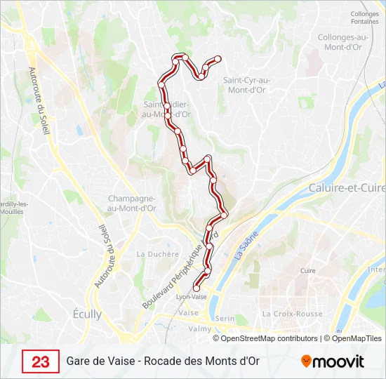 23 Bus Line Map