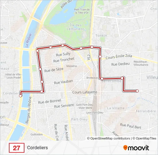 27 Bus Line Map