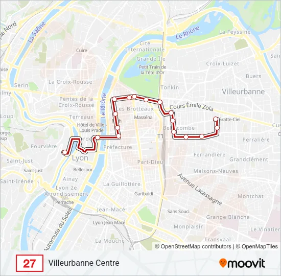 27 Bus Line Map