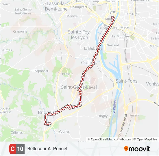 C10 Bus Line Map