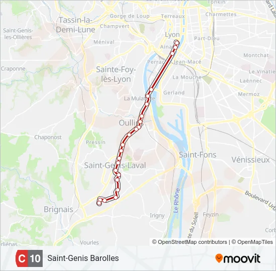 C10 Bus Line Map