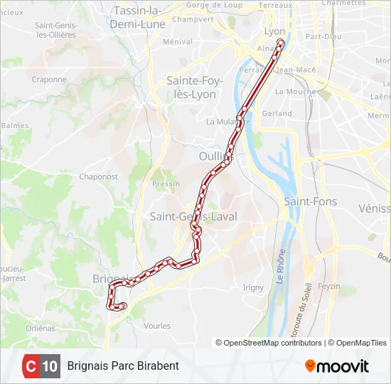 C10 Bus Line Map