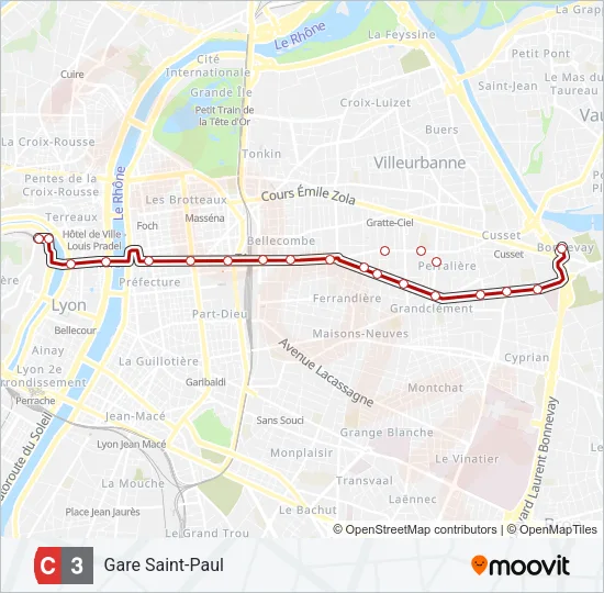 C3 Bus Line Map