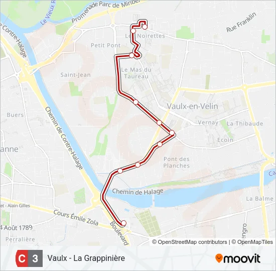 C3 Bus Line Map