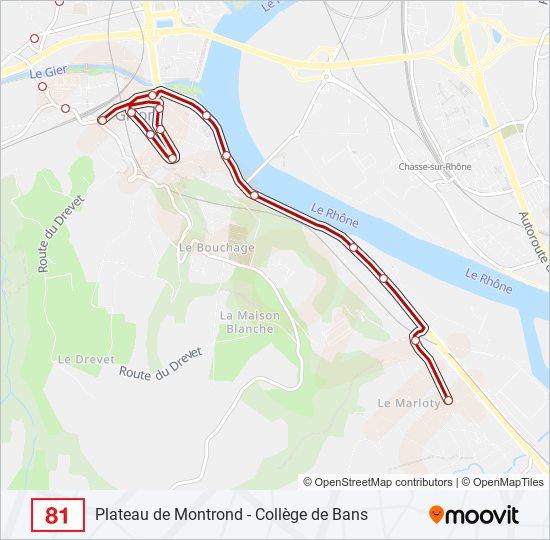 81 bus Line Map