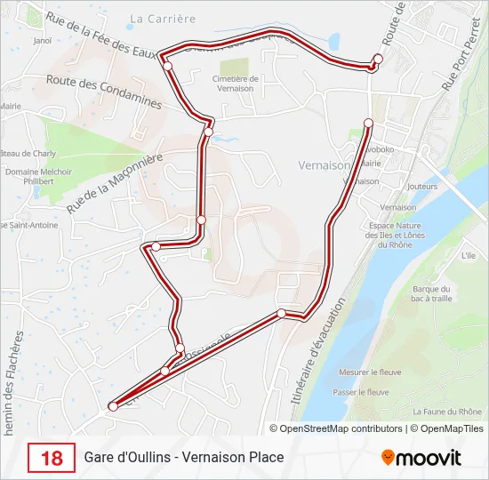 18 Bus Line Map