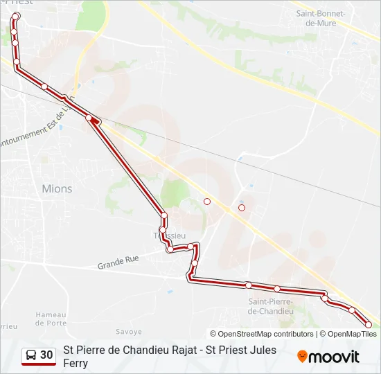 30 Bus Line Map