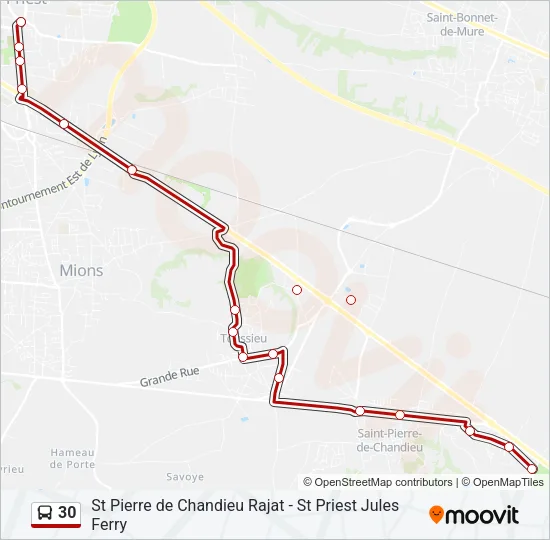 30 Bus Line Map
