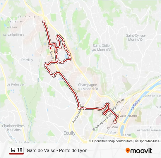 10 Bus Line Map